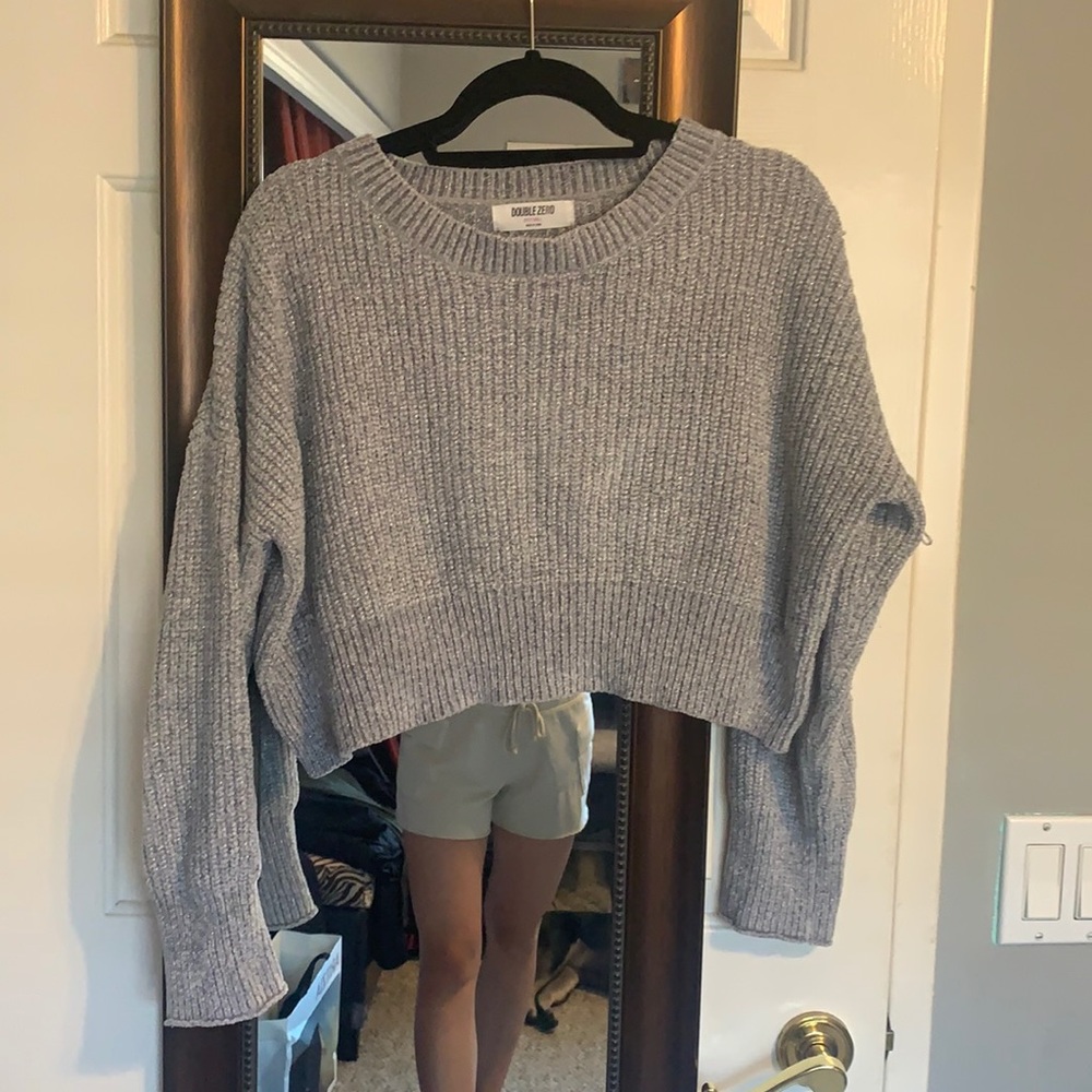 DOUBLE ZERO cropped sparkle sweater size Small